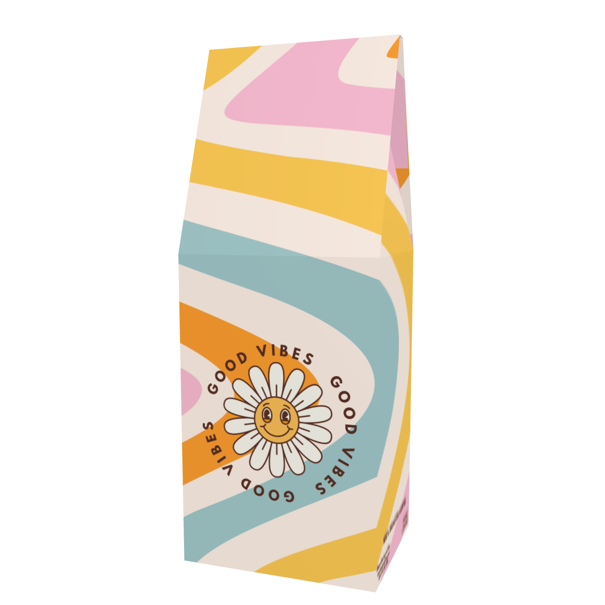 Personalized Good vibes Coffee Box - Front View featuring main design